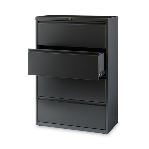 Lateral File Cabinet, 4 Letter/legal/a4-size File Drawers, Charcoal, 36 X 18.62 X 52.5