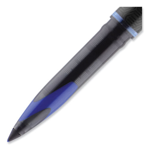 Air Porous Roller Ball Pen, Stick, Medium 0.7 Mm, Blue Ink, Black/blue Barrel, Dozen