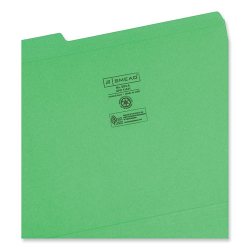 Reinforced Top Tab Colored File Folders, 1/3-cut Tabs: Assorted, Letter Size, 0.75" Expansion, Assorted Colors, 12/pack