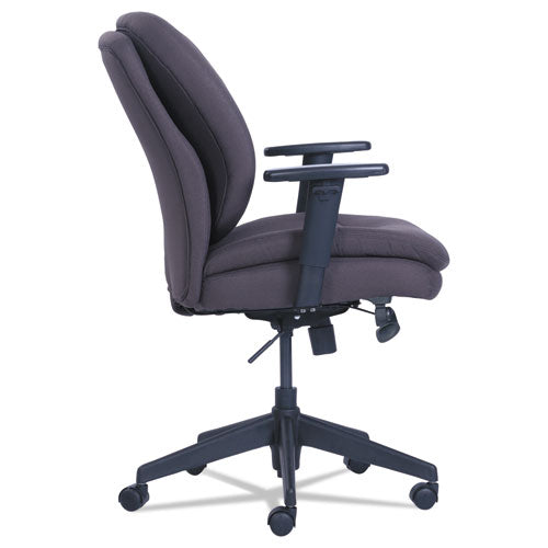 Cosset Ergonomic Task Chair, Supports Up To 275 Lb, 19.5" To 22.5" Seat Height, Gray Seat/back, Black Base