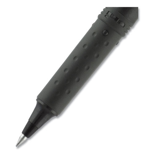 Grip Roller Ball Pen, Stick, Extra-fine 0.5 Mm, Black Ink, Black Barrel, Dozen