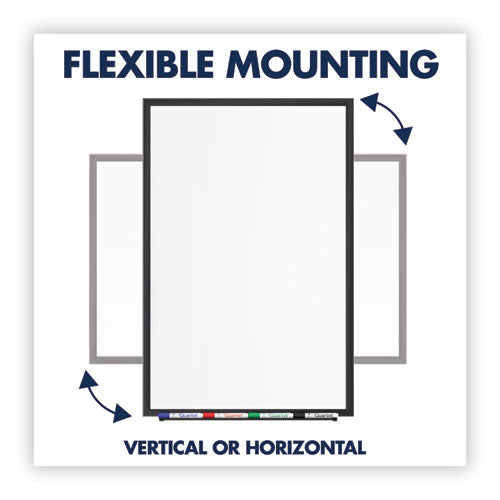 Classic Series Total Erase Dry Erase Boards, 72 X 48, White Surface, Black Aluminum Frame