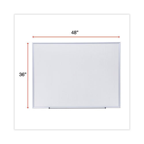 Deluxe Melamine Dry Erase Board, 48 X 36, Melamine White Surface, Silver Aluminum Frame