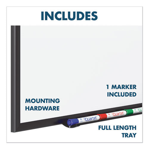 Classic Series Porcelain Magnetic Dry Erase Board, 36 X 24, White Surface, Black Aluminum Frame