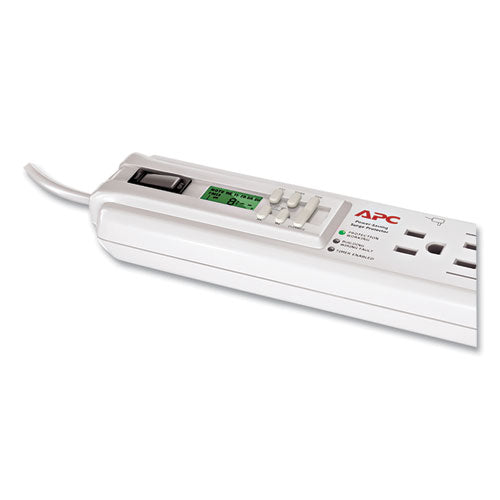 Surgearrest Surge Protector, 6 Ac Outlets, 3 Ft, 1,020 J, White