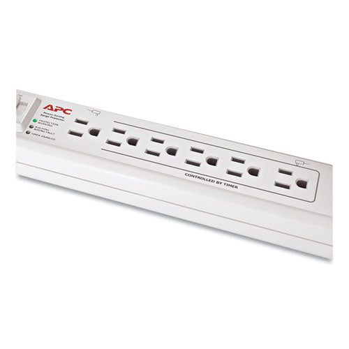 Surgearrest Surge Protector, 6 Ac Outlets, 3 Ft, 1,020 J, White