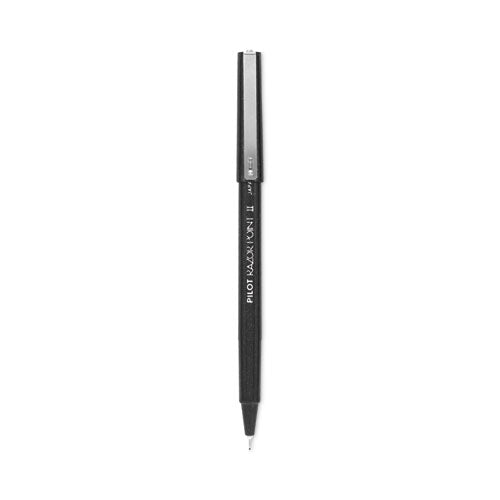 Razor Point Ii Super Fine Line Porous Point Pen, Stick, Ultra-fine 0.2 Mm, Black Ink, Black Barrel, Dozen