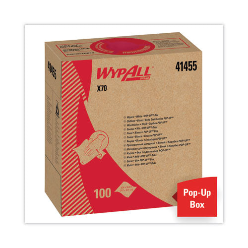 X70 Cloths, Pop-up Box, 9.13 X 16.8, White, 100/box, 10 Boxes/carton