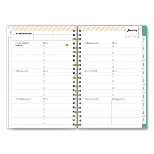 Day Designer Peyton Create-your-own Cover Weekly/monthly Planner, Floral Artwork, 8 X 5, White, 12-month (jan-dec): 2024