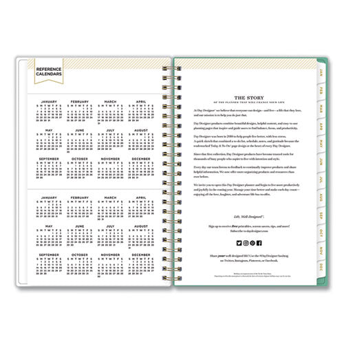 Day Designer Peyton Create-your-own Cover Weekly/monthly Planner, Floral Artwork, 8 X 5, White, 12-month (jan-dec): 2024