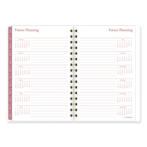 Thicket Weekly/monthly Planner, Floral Artwork, 8.5 X 6.38, Gray/rose/peach Cover, 12-month (jan To Dec): 2024