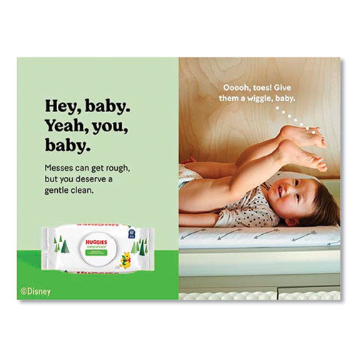 Natural Care Sensitive Baby Wipes, 1-ply, 3.88 X 6.6, Unscented, White, 56/pack, 8 Packs/carton