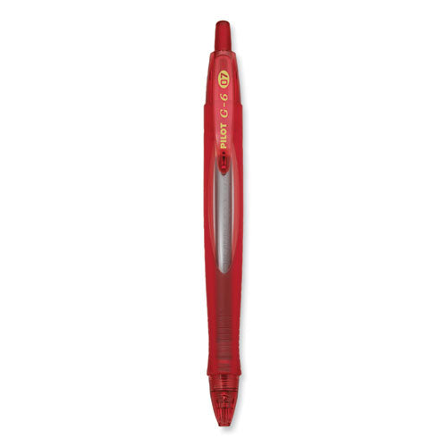 G6 Gel Pen, Retractable, Fine 0.7 Mm, Red Ink, Red Barrel