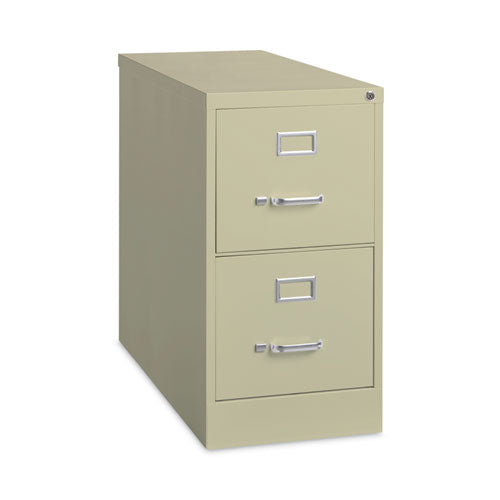 Vertical Letter File Cabinet, 2 Letter-size File Drawers, Putty, 15 X 26.5 X 28.37