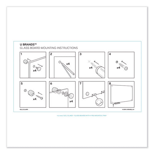 Magnetic Glass Dry Erase Board Value Pack, 35 X 35, White