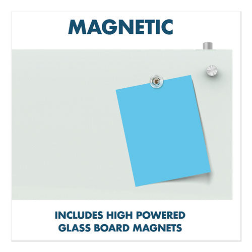 Infinity Magnetic Glass Dry Erase Cubicle Board, 30 X 18, White Surface