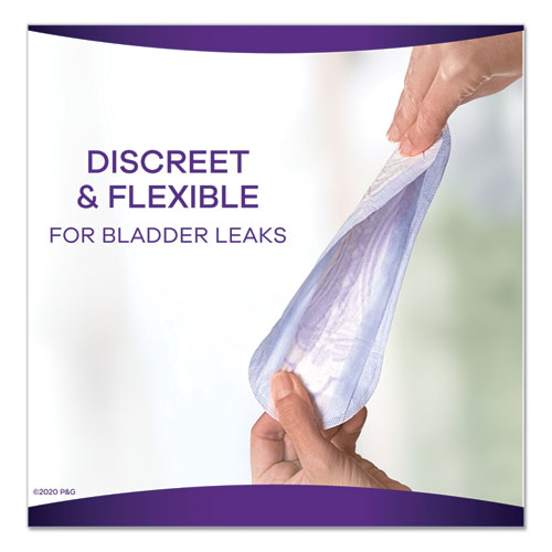 Discreet Incontinence Liners, Very Light Absorbency, Long, 44/pack, 3 Packs/carton