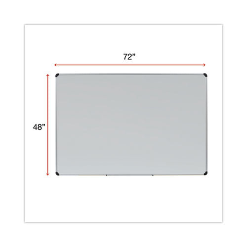 Magnetic Steel Dry Erase Marker Board, 72 X 48, White Surface, Aluminum/plastic Frame