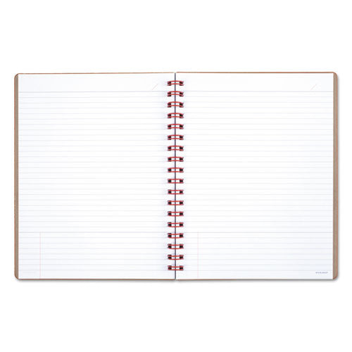 Collection Twinwire Notebook, 1-subject, Wide/legal Rule, Tan/red Cover, (80) 9.5 X 7.25 Sheets