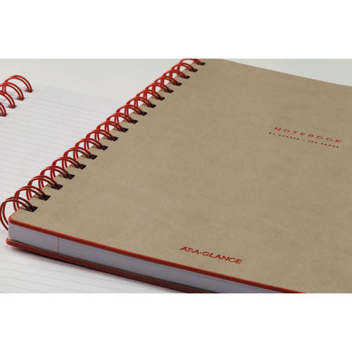 Collection Twinwire Notebook, 1-subject, Wide/legal Rule, Tan/red Cover, (80) 9.5 X 7.25 Sheets