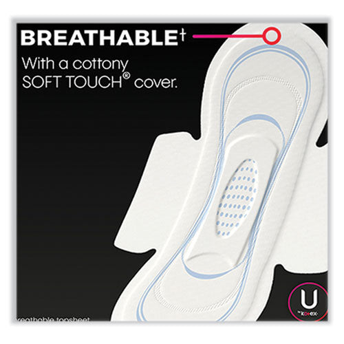 U By Kotex Security Regular Ultrathin Pad With Wings, Unscented, 36/pack