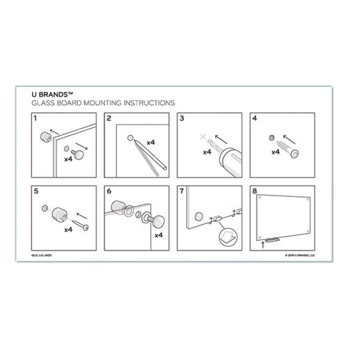 Magnetic Glass Dry Erase Board Value Pack, 70 X 47, White