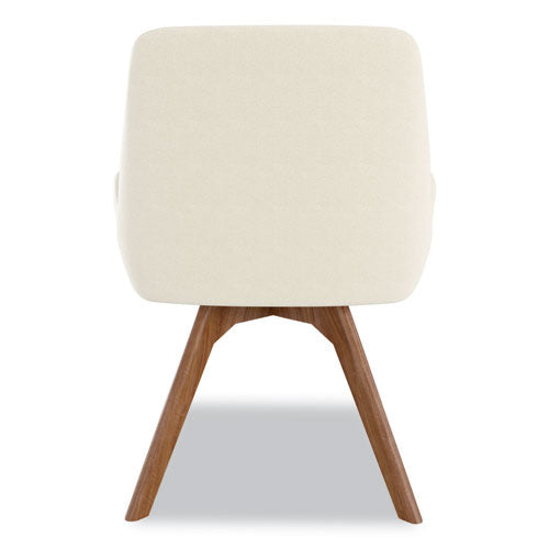 Midmod Fabric Guest Chair, 24.8" X 25" X 31.8", Cream Seat, Cream Back