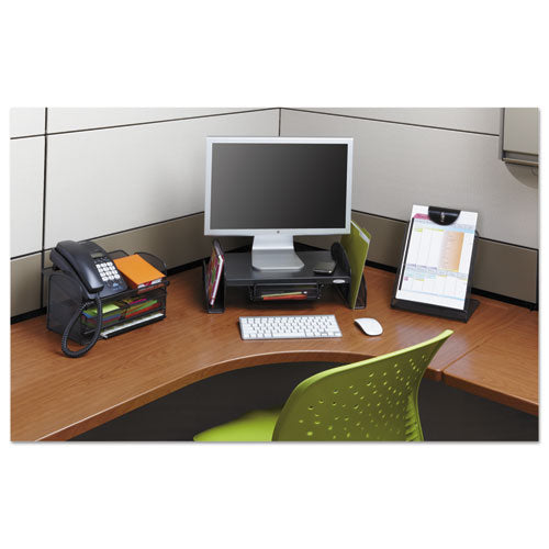 Onyx Angled Mesh Steel Telephone Stand, 11.75 X 9.25 X 7, Black