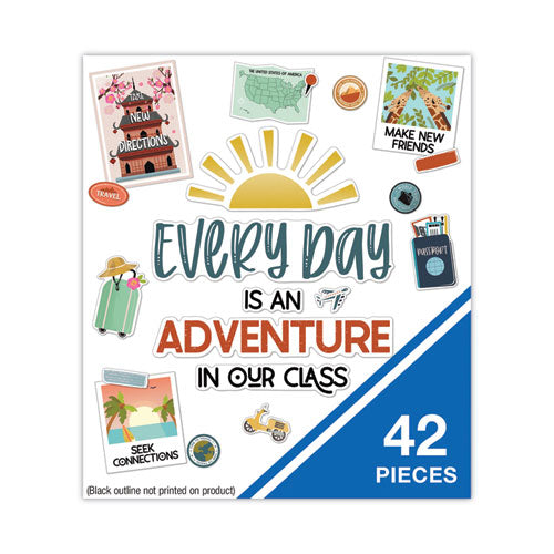 Motivational Bulletin Board Set, Everyday Is An Adventure, 42 Pieces