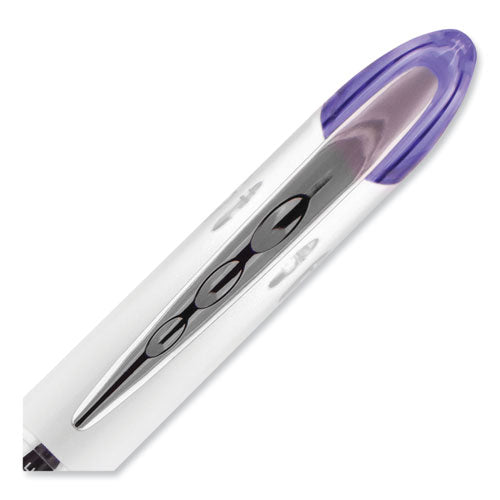 Vision Elite Hybrid Gel Pen, Stick, Bold 0.8 Mm, Violet Ink, White/violet/clear Barrel