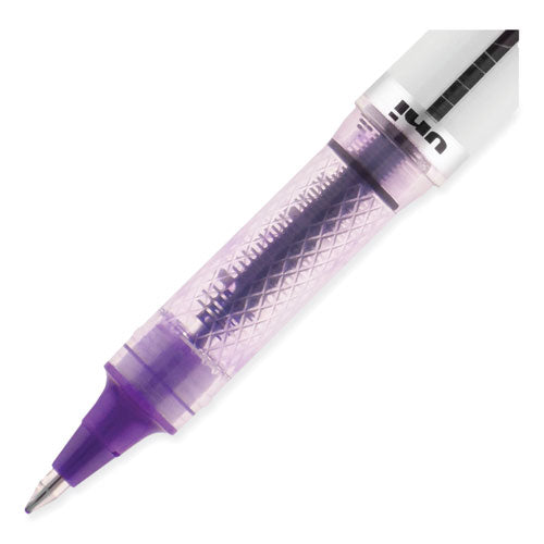 Vision Elite Hybrid Gel Pen, Stick, Bold 0.8 Mm, Violet Ink, White/violet/clear Barrel