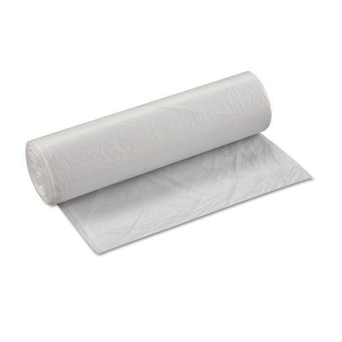 High-density Commercial Can Liners Value Pack, 60 Gal, 14 Microns, 43" X 46", Clear, 25 Bags/roll, 8 Rolls/carton