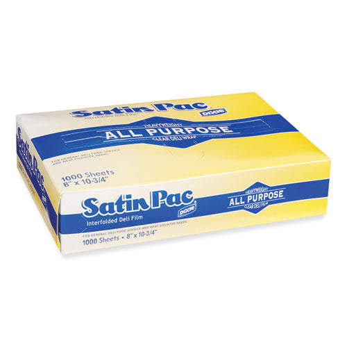 Satin-pac High Density Polyethylene Film Sheets, 8 X 10.75, 1,000/pack, 10 Packs/carton