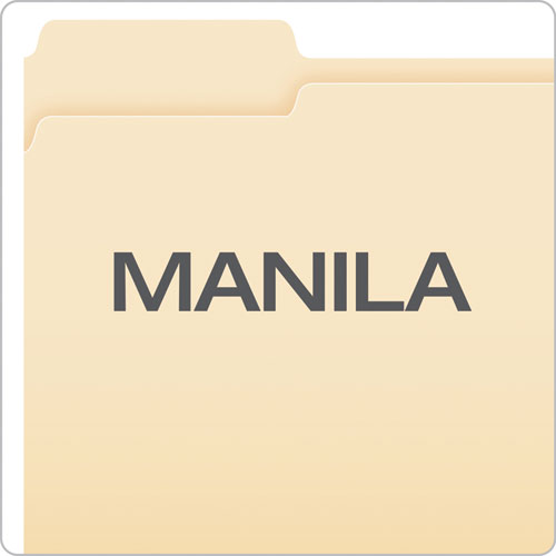 Manila File Folders, 1/3-cut Tabs: Assorted, Letter Size, 0.75" Expansion, Manila, 100/box