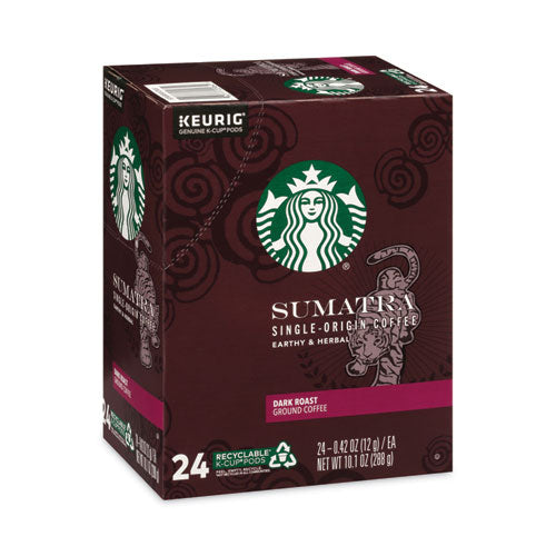 Sumatra Coffee K-cups, Sumatran, K-cup, 24/box