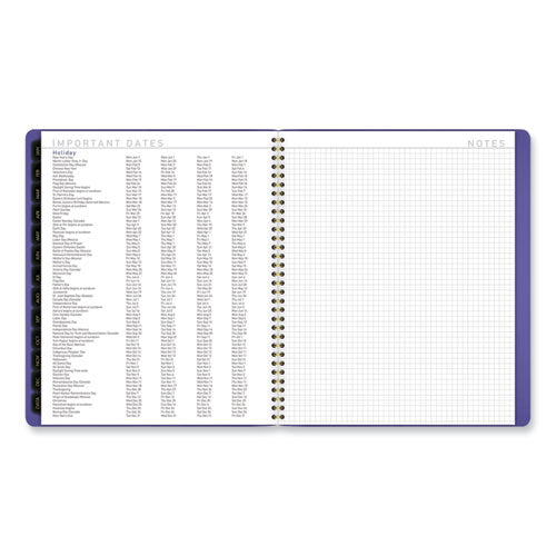 Contemporary Monthly Planner, 11.38 X 9.63, Purple Cover, 12-month (jan To Dec): 2024