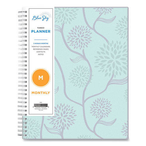 Rue Du Flore Monthly Planner, Rue Du Flore Artwork, 10 X 8, Jade/lavender Cover, 12-month (jan To Dec): 2024