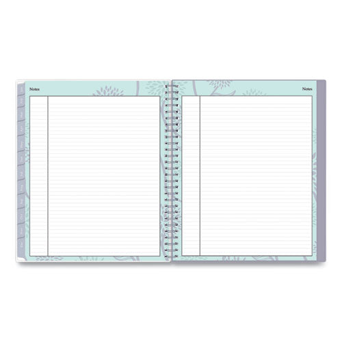 Rue Du Flore Monthly Planner, Rue Du Flore Artwork, 10 X 8, Jade/lavender Cover, 12-month (jan To Dec): 2024