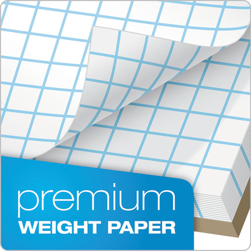 Quadrille Pads, Quadrille Rule (6 Sq/in), 50 White 8.5 X 11 Sheets