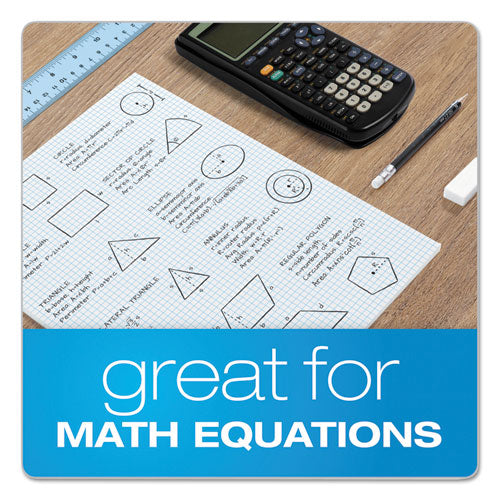 Quadrille Pads, Quadrille Rule (6 Sq/in), 50 White 8.5 X 11 Sheets