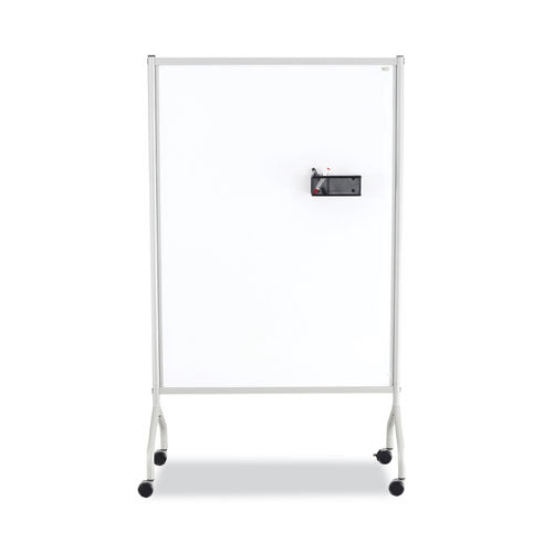 Rumba Full Panel Whiteboard Collaboration Screen, 36w X 16d X 54h, White/gray