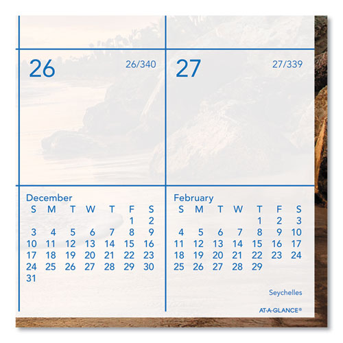 Tropical Escape Wall Calendar, Tropical Escape Photography, 15 X 12, Pale Blue/multicolor Sheets, 12-month (jan To Dec): 2024