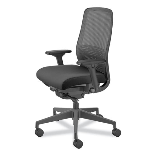 Nucleus Series Recharge Task Chair, Supports Up To 300 Lb, 16.63 To 21.13 Seat Height, Black Seat/back, Black Base