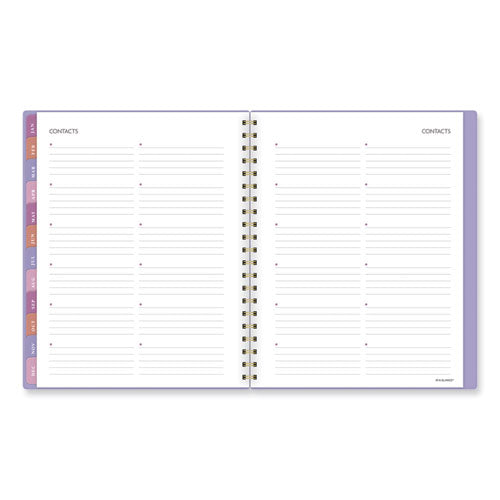 Badge Geo Weekly/monthly Planner, Geometric Artwork, 11 X 9.25, Purple/white/gold Cover, 13-month (jan To Jan): 2024 To 2025