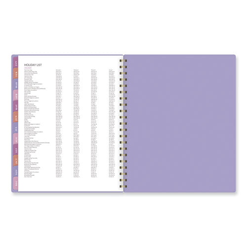 Badge Geo Weekly/monthly Planner, Geometric Artwork, 11 X 9.25, Purple/white/gold Cover, 13-month (jan To Jan): 2024 To 2025