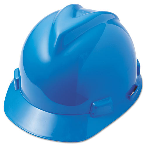 V-gard Hard Hats, Ratchet Suspension, Size 6.5 To 8, Blue