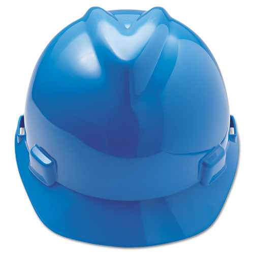 V-gard Hard Hats, Ratchet Suspension, Size 6.5 To 8, Blue