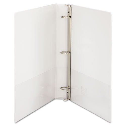 Speedy Spine Heavy-duty Time Saving Round Ring View Binder, 3 Rings, 1" Capacity, 11 X 8.5, White