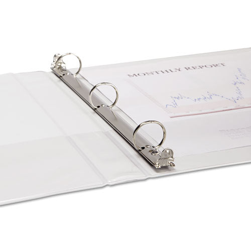 Speedy Spine Heavy-duty Time Saving Round Ring View Binder, 3 Rings, 1" Capacity, 11 X 8.5, White