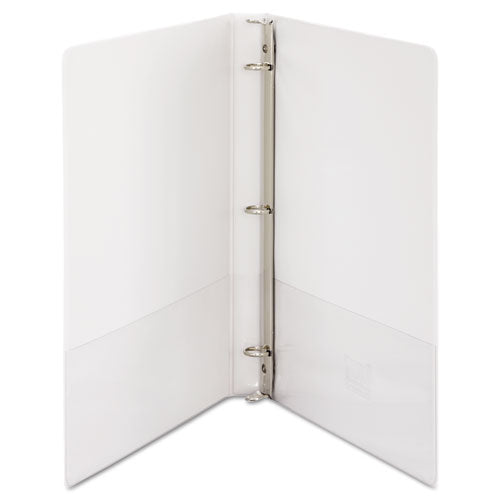 Speedy Spine Heavy-duty Time Saving Round Ring View Binder, 3 Rings, 1" Capacity, 11 X 8.5, White